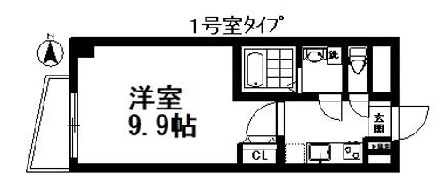 プレド七隈【401号室】の間取り
