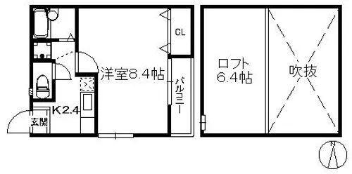 ポラリス笹丘【102号室】の間取り