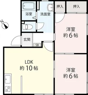 ベルメゾン片山【201号室】の間取り