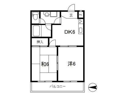 ドルフィンⅡ【202号室】の間取り