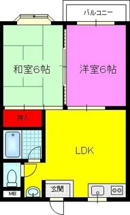 ハイムM&K今津【305号室】の間取り