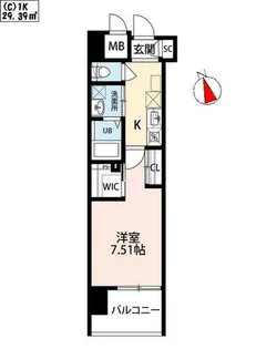 ウイングス西小倉【503号室】の間取り