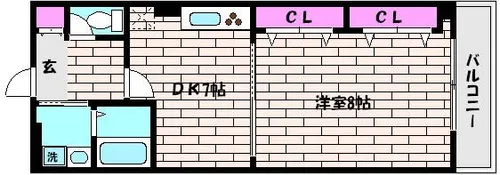 ヒルズ岡本【3階】の間取り
