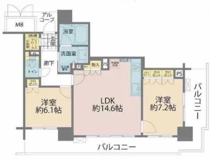 なんばグランドマスターズタワー【8階】の間取り