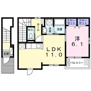 カームリー【2階】の間取り