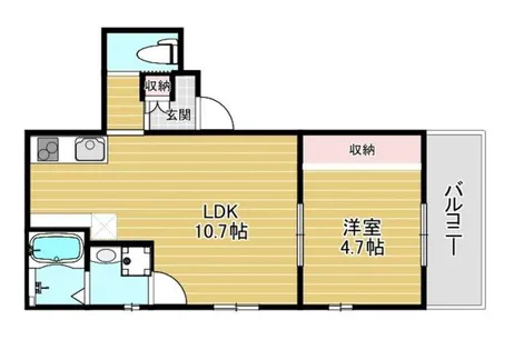 エレガンスJR野江【3階】の間取り