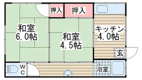 高取ハイツ【2階】の間取り