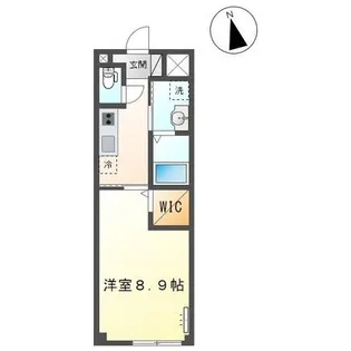Peaceful 七隈【102号室】の間取り