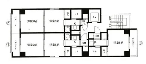 プリンセス花園【401号室】の間取り