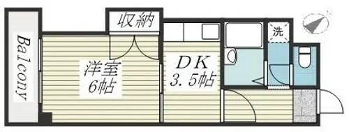ハイツA&M【0210号室】の間取り
