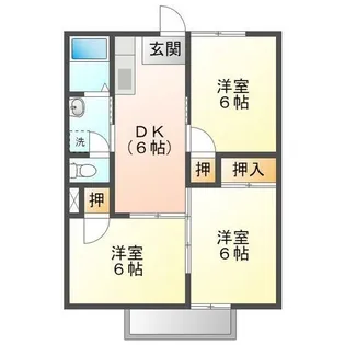 フローラルタウンB【2階】の間取り