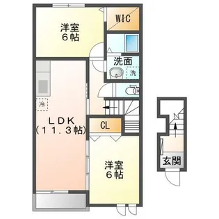 カーサ・フェリーチェ【2階】の間取り