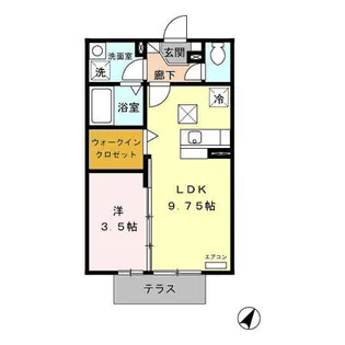 ミモザコート【205号室】の間取り