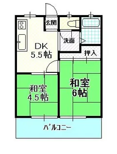 重岡ハイツ【1階】の間取り