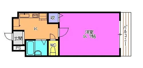 スカイシャトー【3階】の間取り