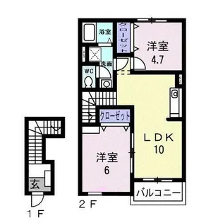 コータ・コートイデC【2階】の間取り