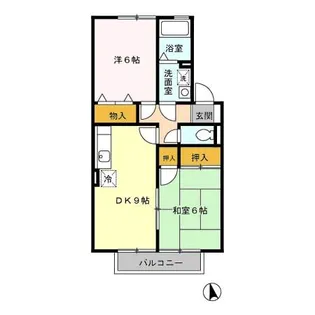 グレープヒルズ羽犬塚Ⅰ B棟【2階】の間取り