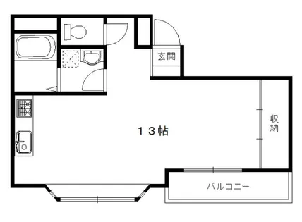 パラシオ中少路【202号室】の間取り