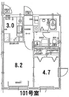 シャ-メゾン神宮前【101号室】の間取り