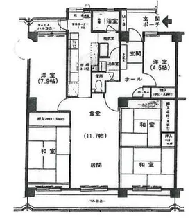 原サンハイツ【409号室】の間取り