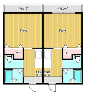 ヴィアーレ喜多【1階】の間取り