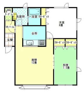イーストヒル【202号室】の間取り