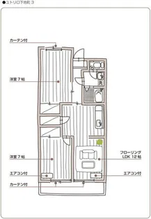 ユトリロ下地3【701号室】の間取り