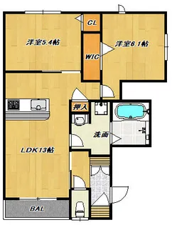 シャーメゾンラメール【1階】の間取り