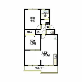 カーサベッレッツァ【1階】の間取り