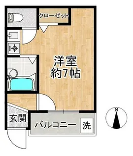ラ・メゾンダイコク【104号室】の間取り