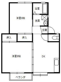 クレールカナヤマA【202号室】の間取り