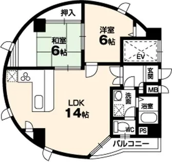 ソレイユ南町【3F-A号室】の間取り
