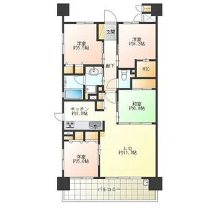 イニシア梅小路公園【502号室】の間取り
