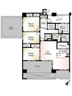 サーパス平尾駅前【15階】の間取り