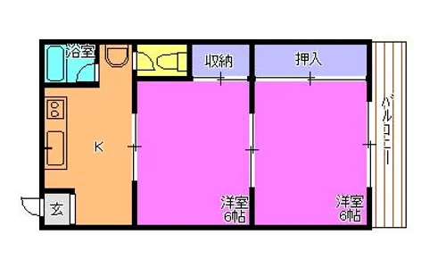 メゾン旭【2階】の間取り