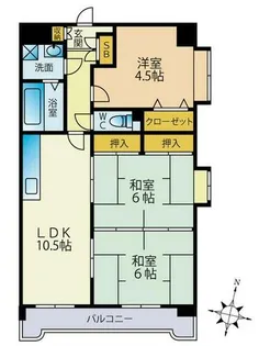 クレベール鷹の巣【703号室】の間取り