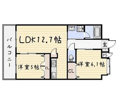 リード大手町【9階】の間取り