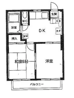 コスモハイツデューン【203号室】の間取り