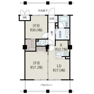 K-TERRACE学研奈良登美ヶ丘 南棟【3階】の間取り