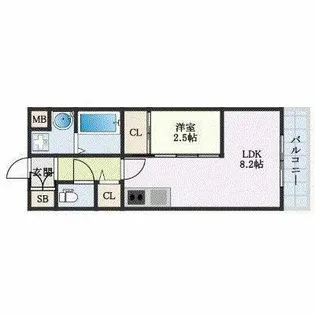 PHOENIX千早【5階】の間取り