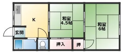 ヴィラ善法寺【2階】の間取り