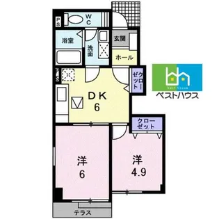 メゾン・アンジュ壱番館【104号室】の間取り