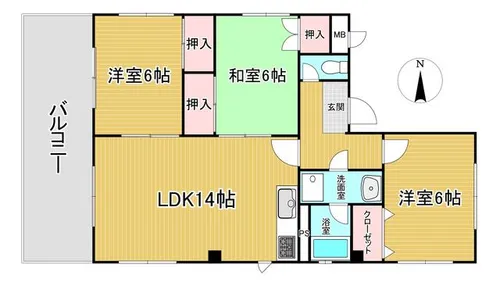 加藤三宮ビル【5階】の間取り