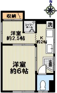 国香市岡文化【1階】の間取り