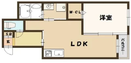 セントロイヤルクラブ谷町【10階】の間取り