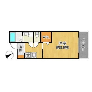 Gran West 泰心【201号室】の間取り