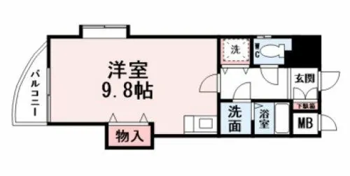 ギャラン小文字【1102号室】の間取り