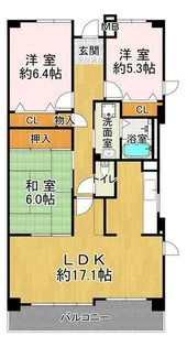 井吹西シティコート【13階】の間取り