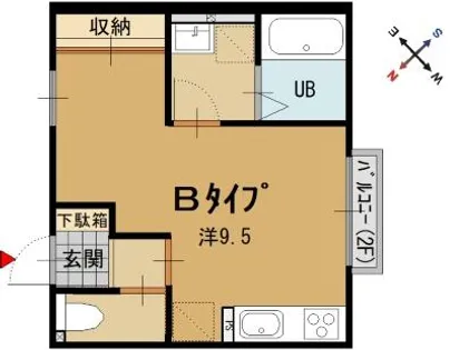 レトアK&M【102号室】の間取り