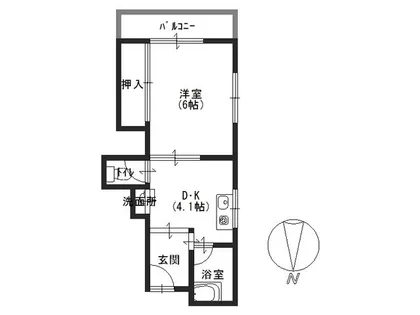 森ビル【303号室】の間取り